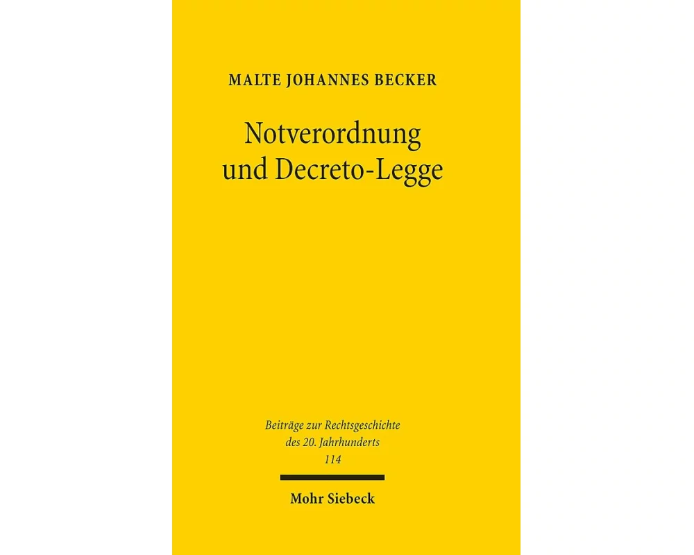 Notverordnung und Decreto-Legge