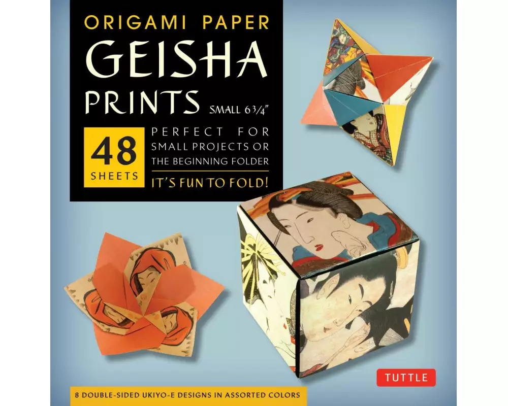 Origami Paper Geisha Prints 48 Sheets 6 3/4" (17 cm)
