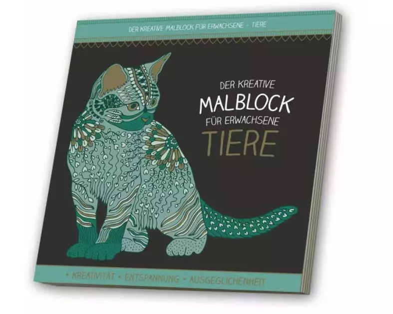 Malblock für Erwachsene mit CD: Tiere 1