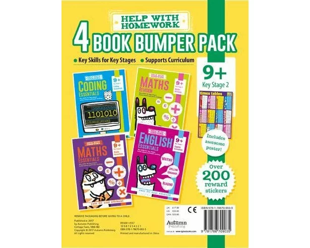 9+ Pack - Coding Essentials, English Essentials, Maths Essentials & Maths Revision