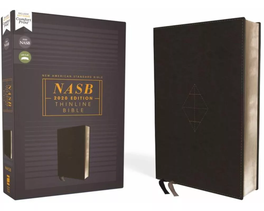 Nasb, Thinline Bible, Leathersoft, Black, Red Letter Edition, 2020 Text, Comfort Print
