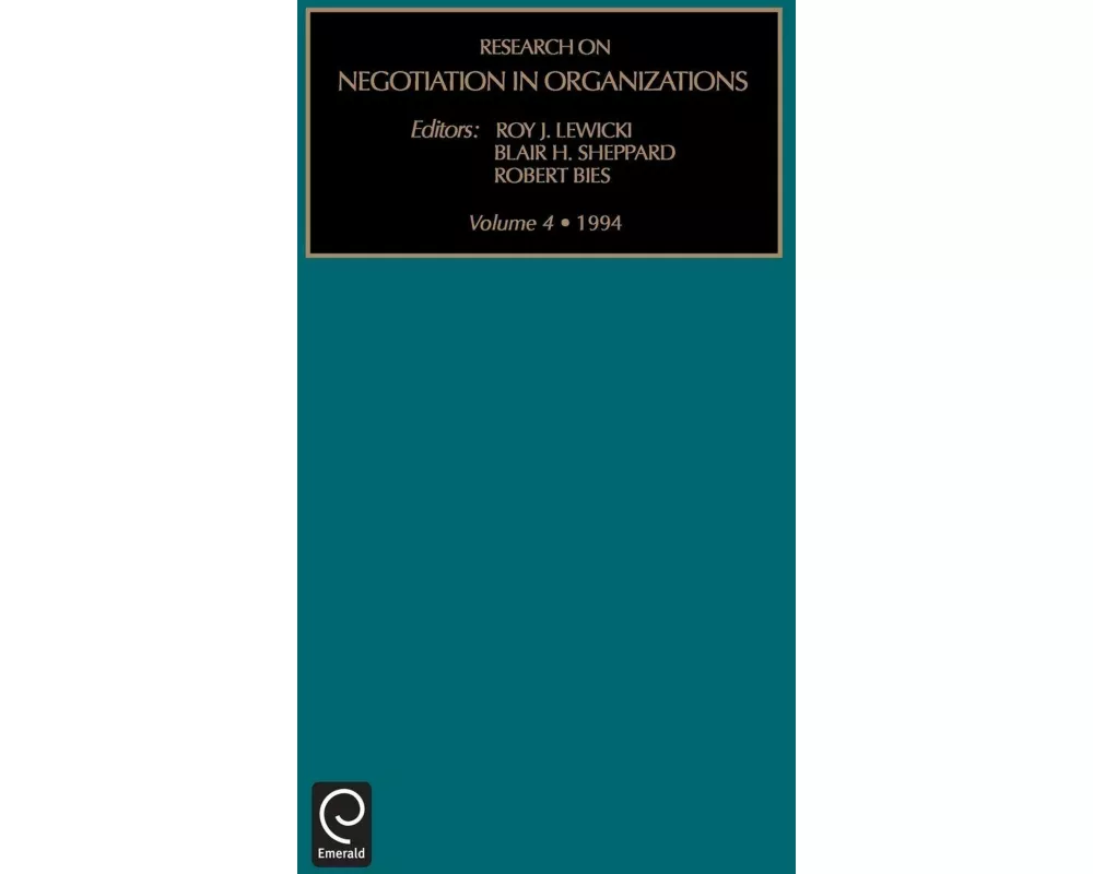 Research on Negotiation in Organizations