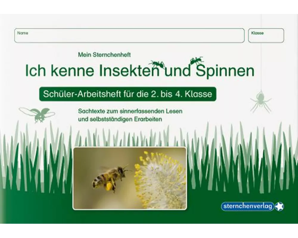 Ich kenne Insekten und Spinnen - Schülerarbeitsheft für die 2. bis 4. Klasse