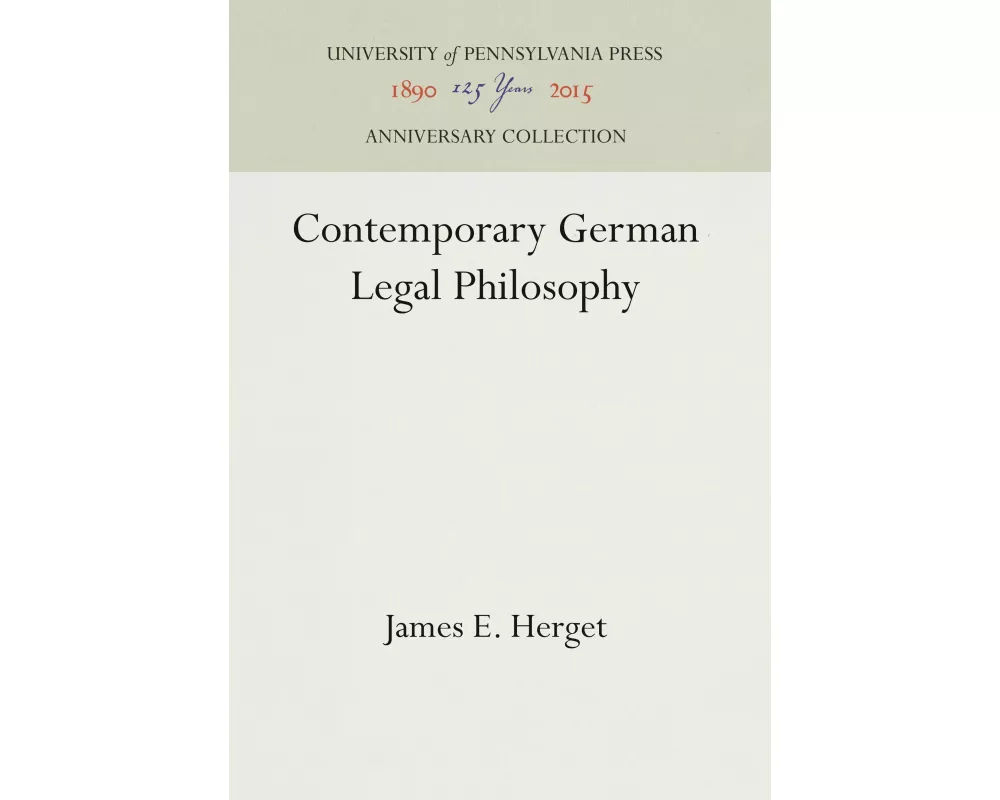 Contemporary German Legal Philosophy
