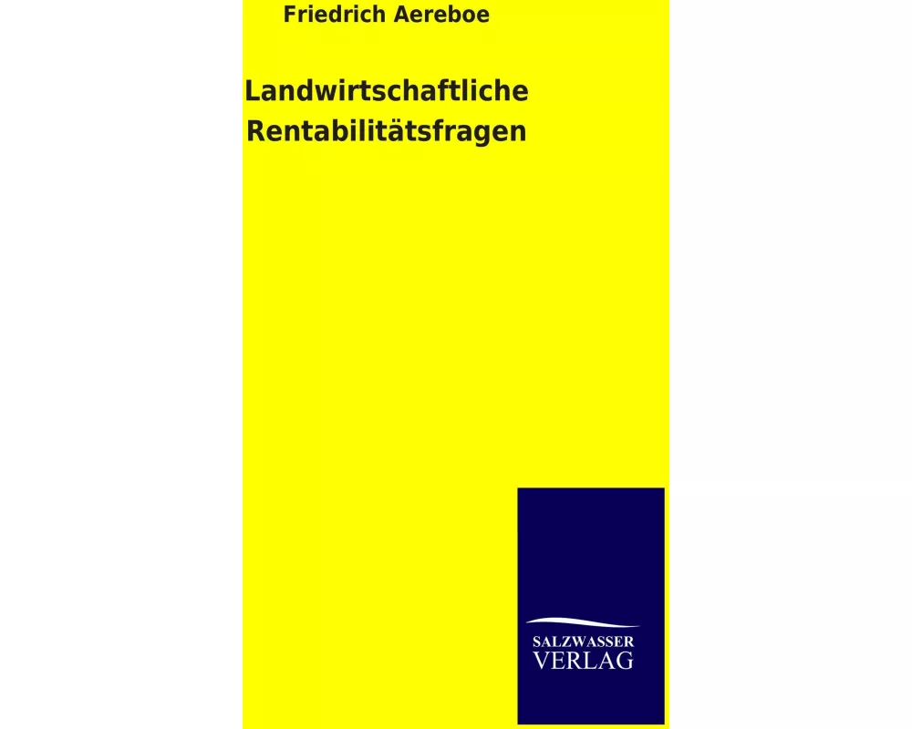 Landwirtschaftliche Rentabilitätsfragen