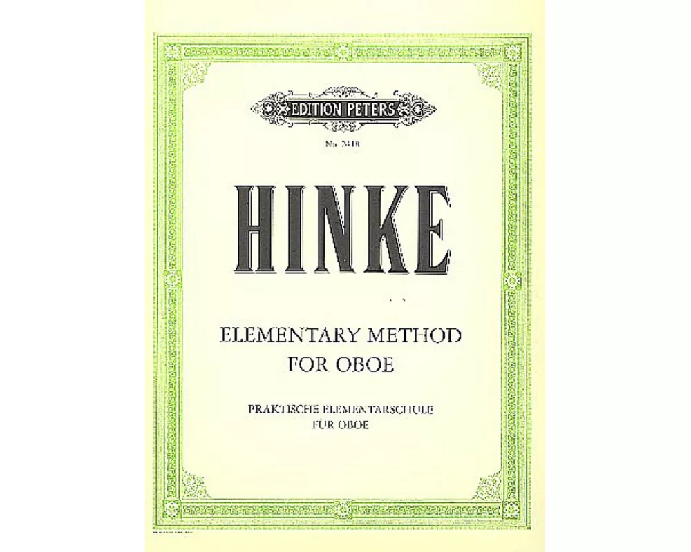 Praktische Elementarschule für Oboe / Elementary Method for Oboe