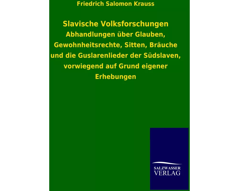 Slavische Volksforschungen