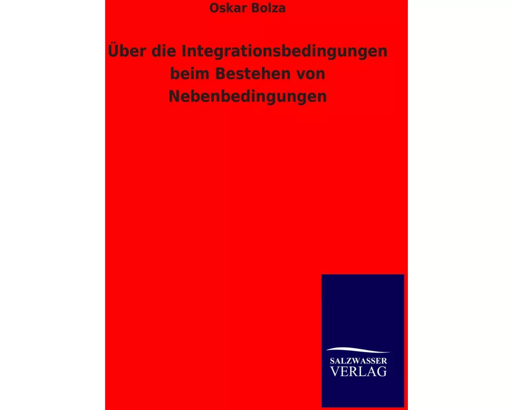 Über die Integrationsbedingungen beim Bestehen von Nebenbedingungen