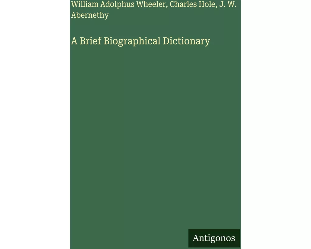 A Brief Biographical Dictionary