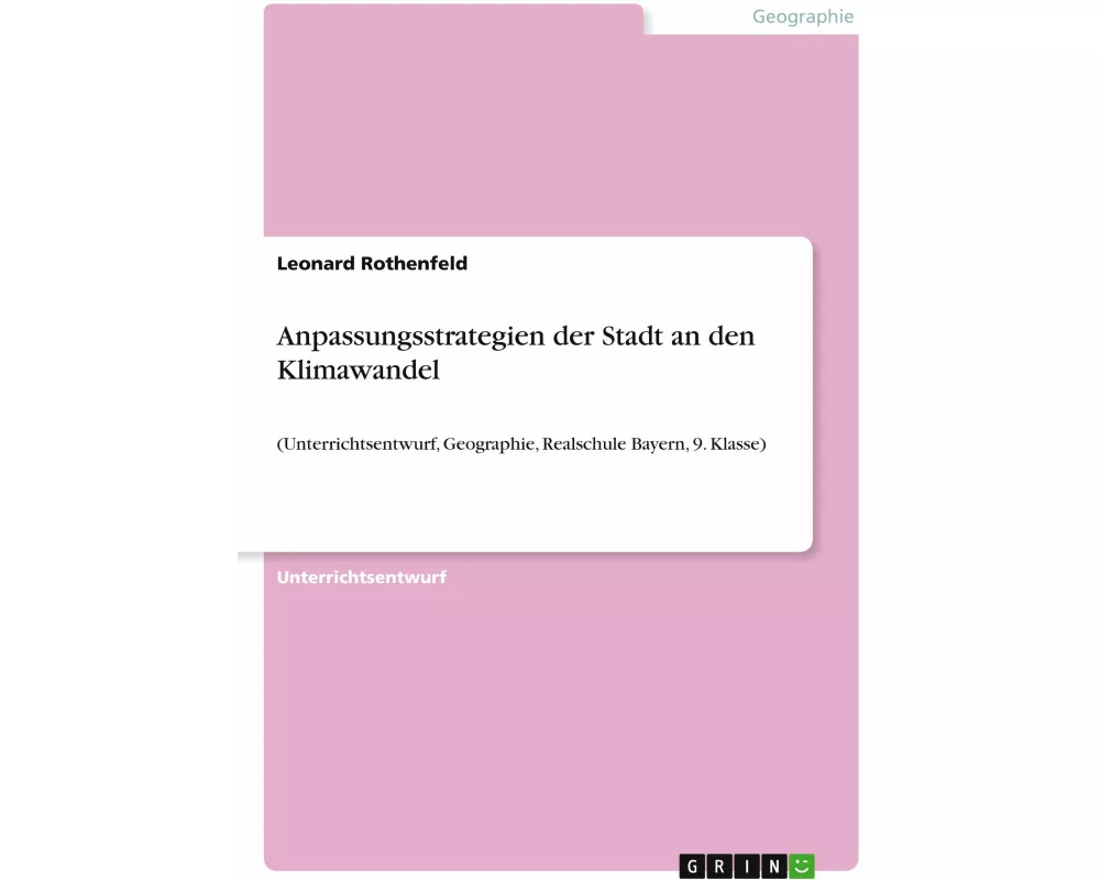 Anpassungsstrategien der Stadt an den Klimawandel