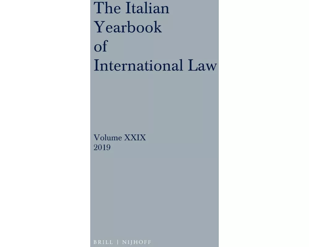 Italian Yearbook of International Law 29 (2019)