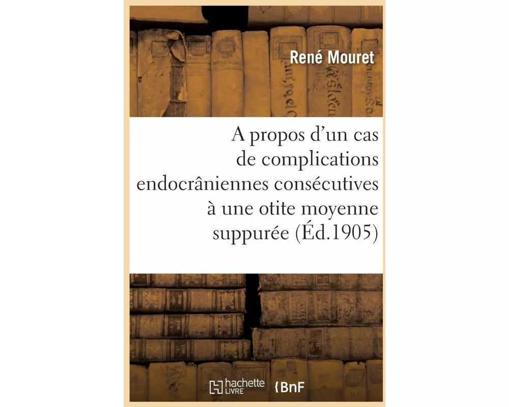 A Propos d'Un Cas de Complications Endocrâniennes Consécutives À Une Otite Moyenne Suppurée