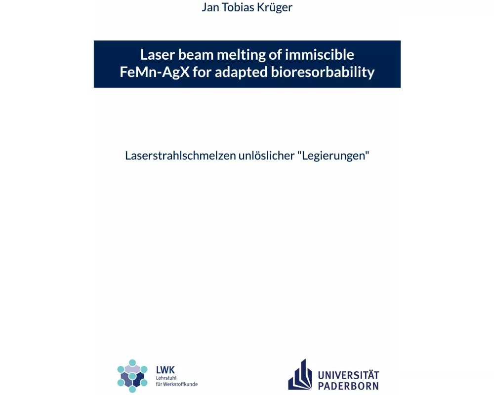 Laser beam melting of immiscible FeMn-AgX for adapted bioresorbability