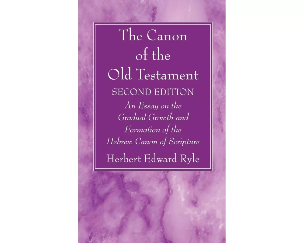 The Canon of the Old Testament