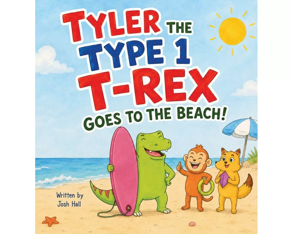 Tyler the Type 1 T-Rex Goes to the Beach
