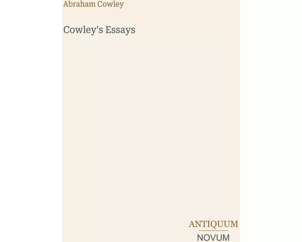 Cowley's Essays
