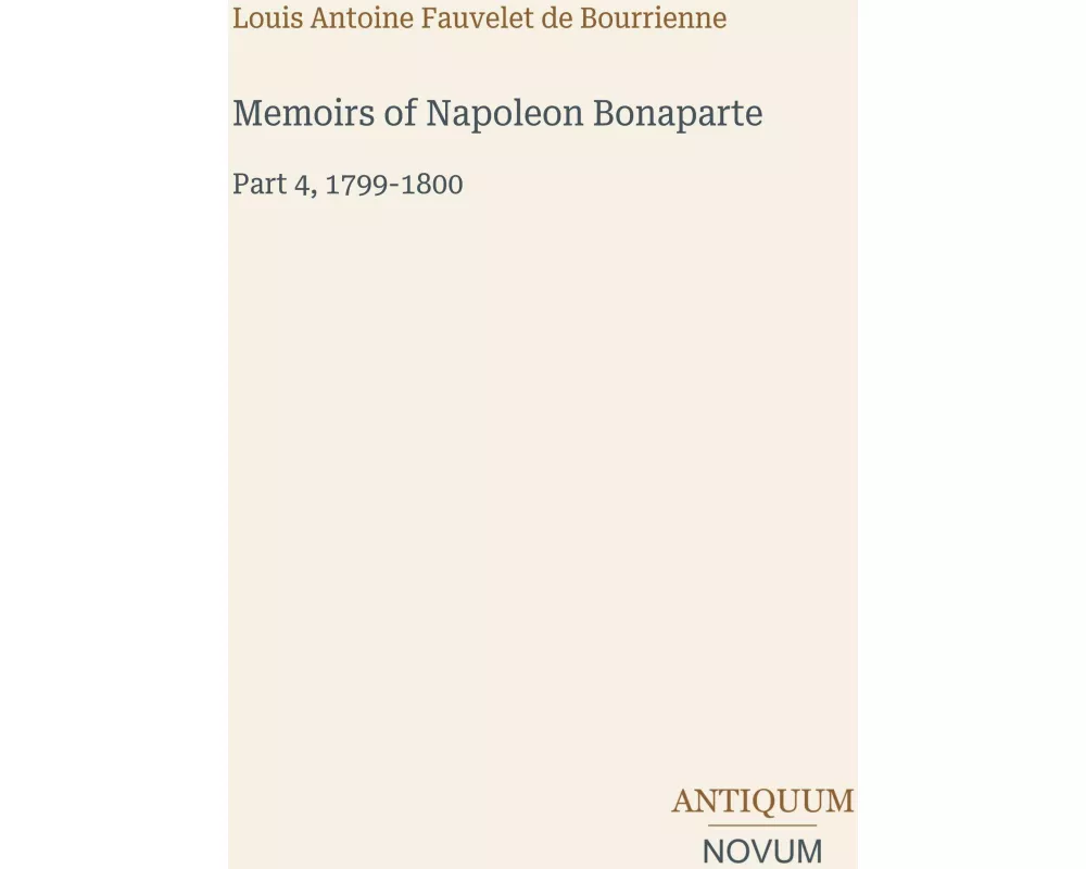 Memoirs of Napoleon Bonaparte