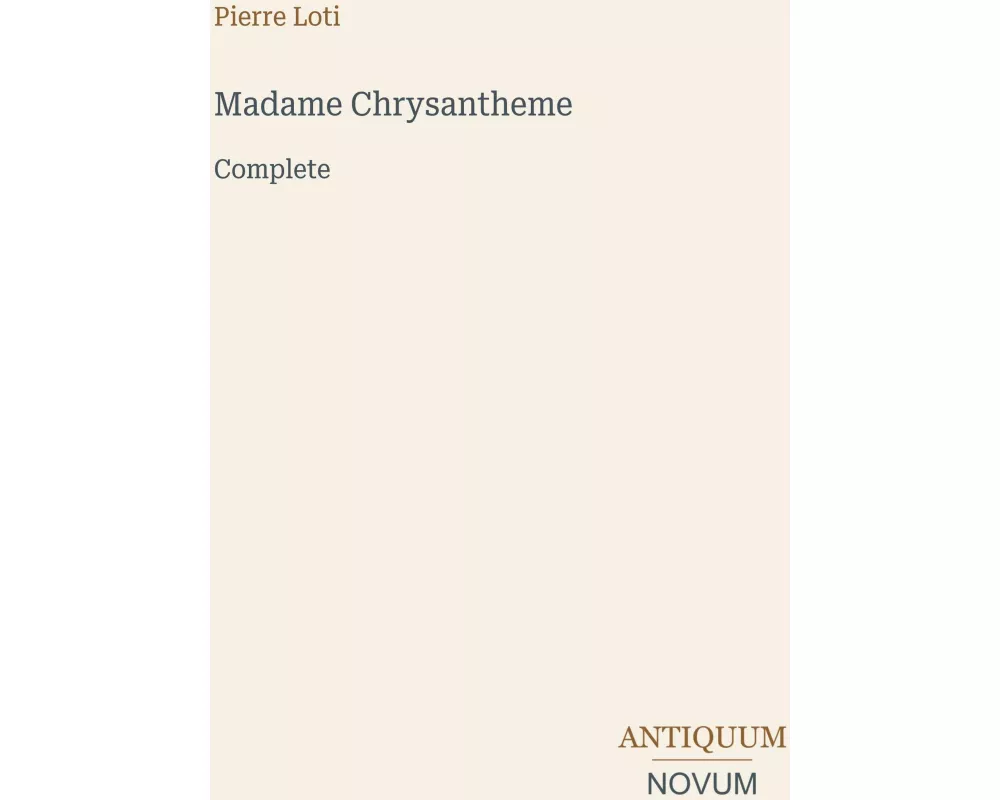 Madame Chrysantheme