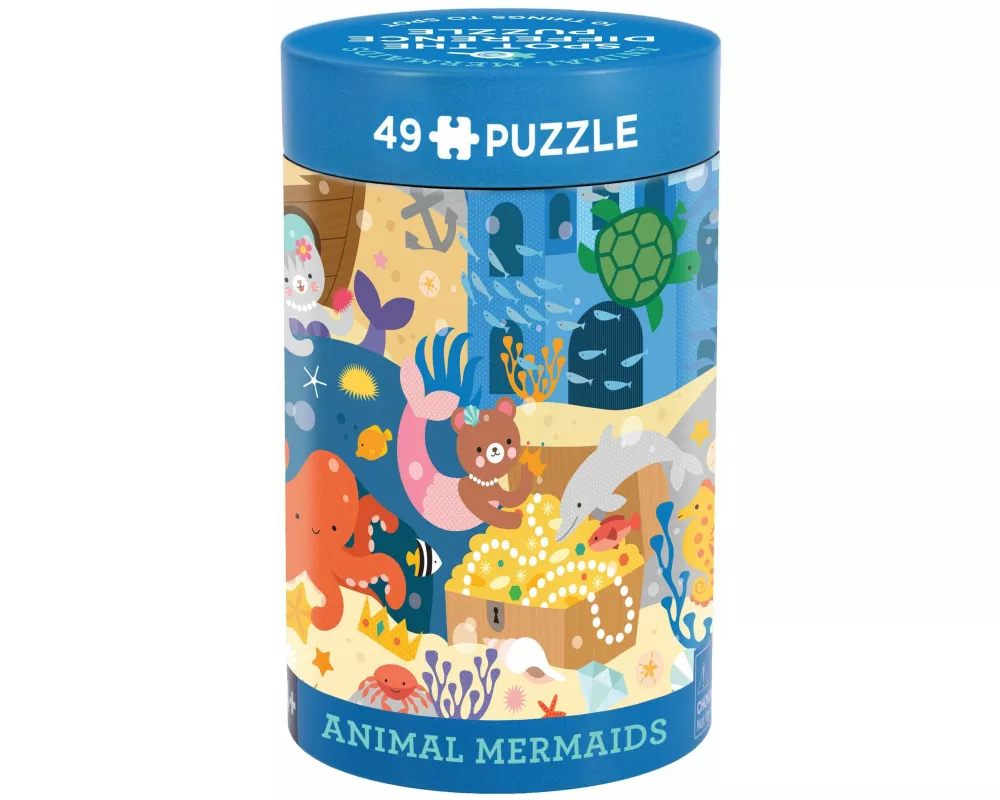 Spot the Difference Puzzle: Animal Mermaids