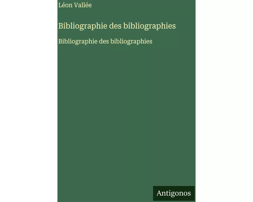 Bibliographie des bibliographies