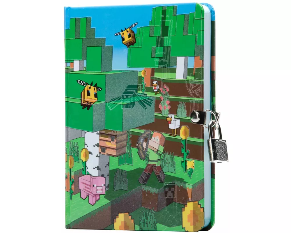 Minecraft: Mobs Glow-in-the-Dark Lock & Key Diary
