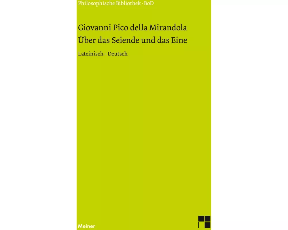 Über das Seiende und das Eine