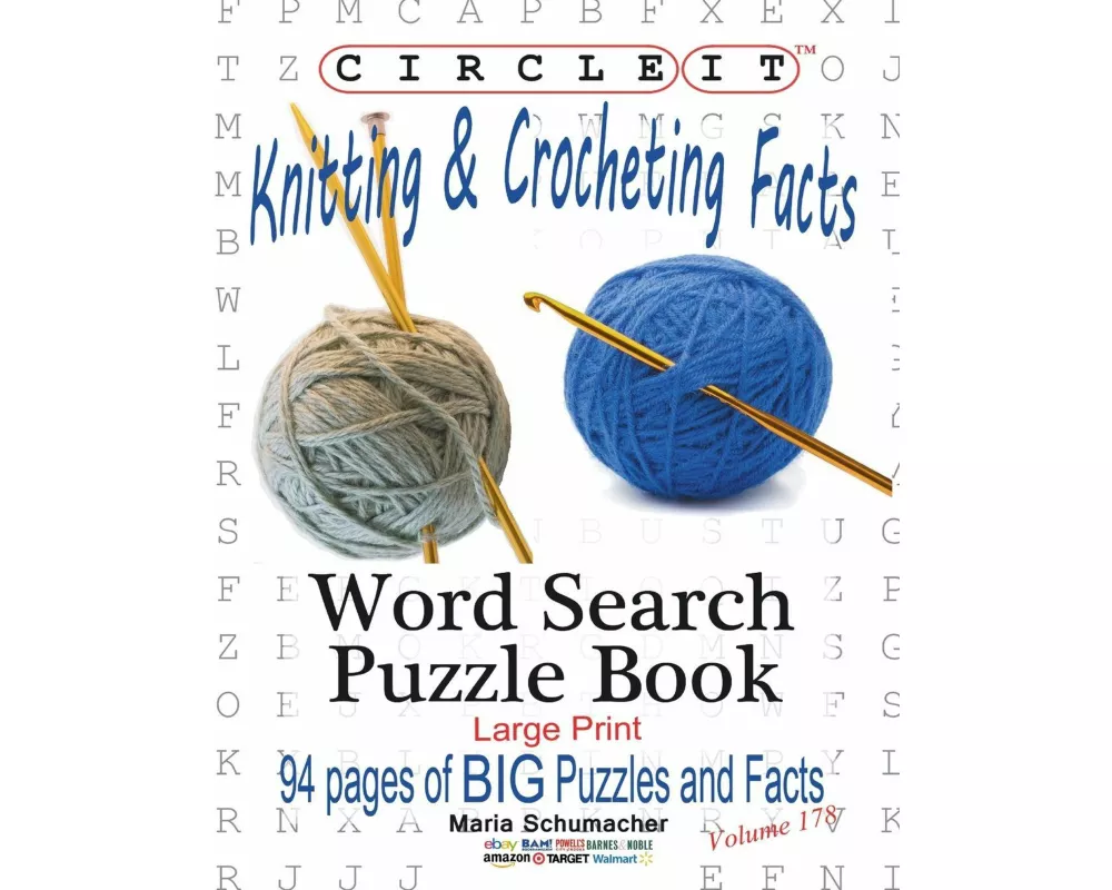 Circle It, Knitting & Crocheting Facts, Word Search, Puzzle Book