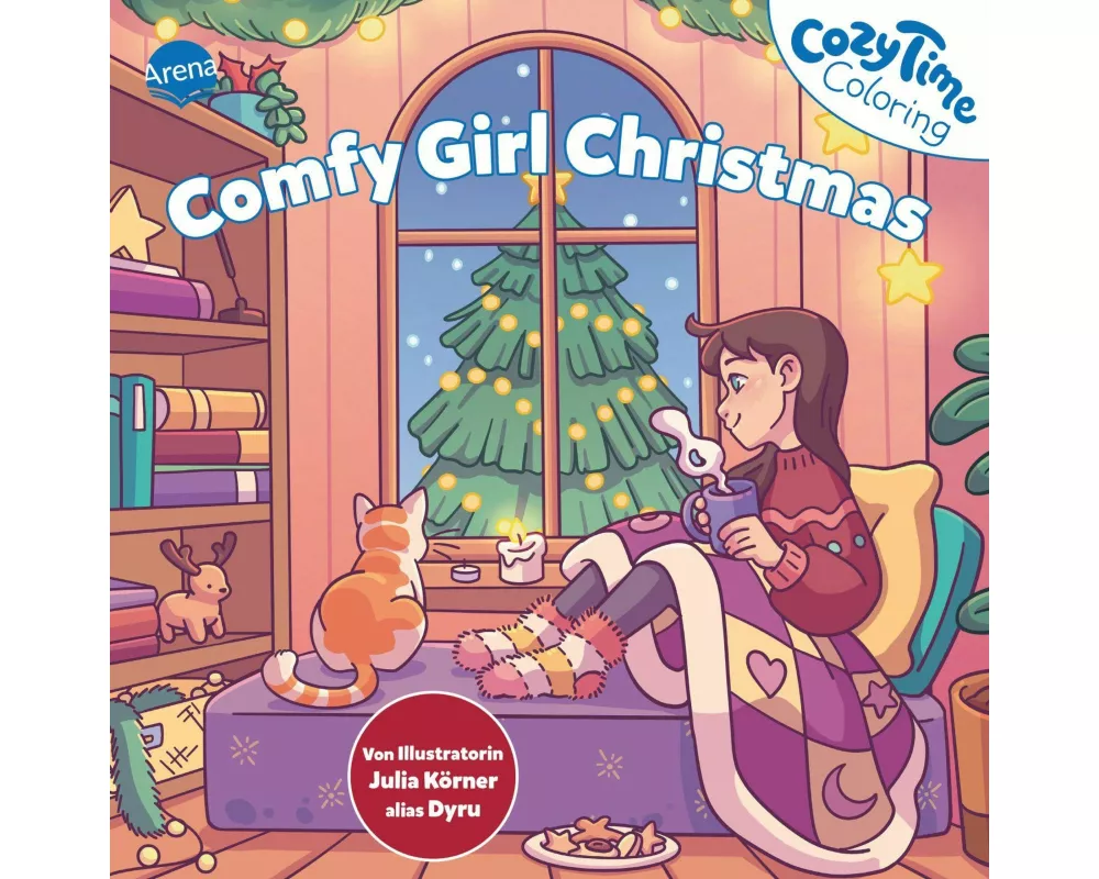 Cozy Time Coloring. Comfy Girl Christmas