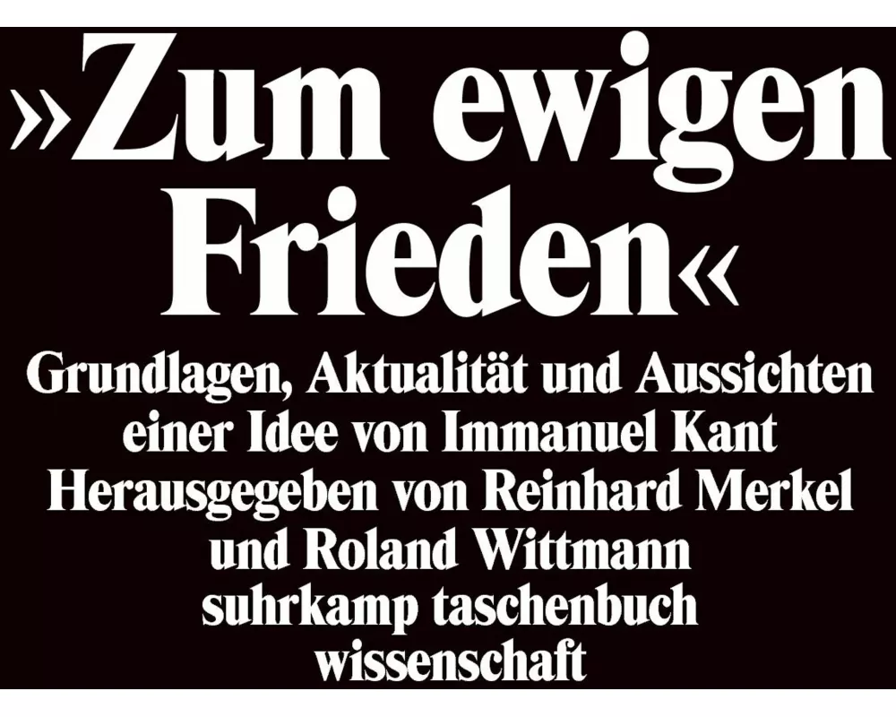 Zum ewigen Frieden