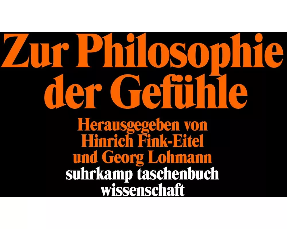 Zur Philosophie der Gefühle