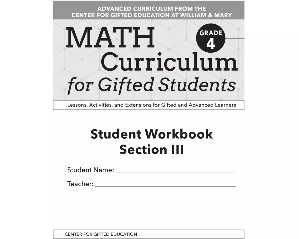 Math Curriculum for Gifted Students