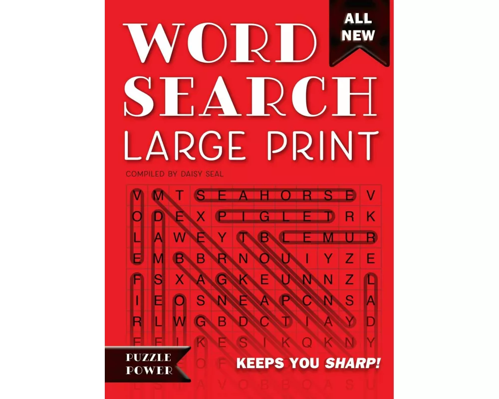 Word Search Large Print (Red)