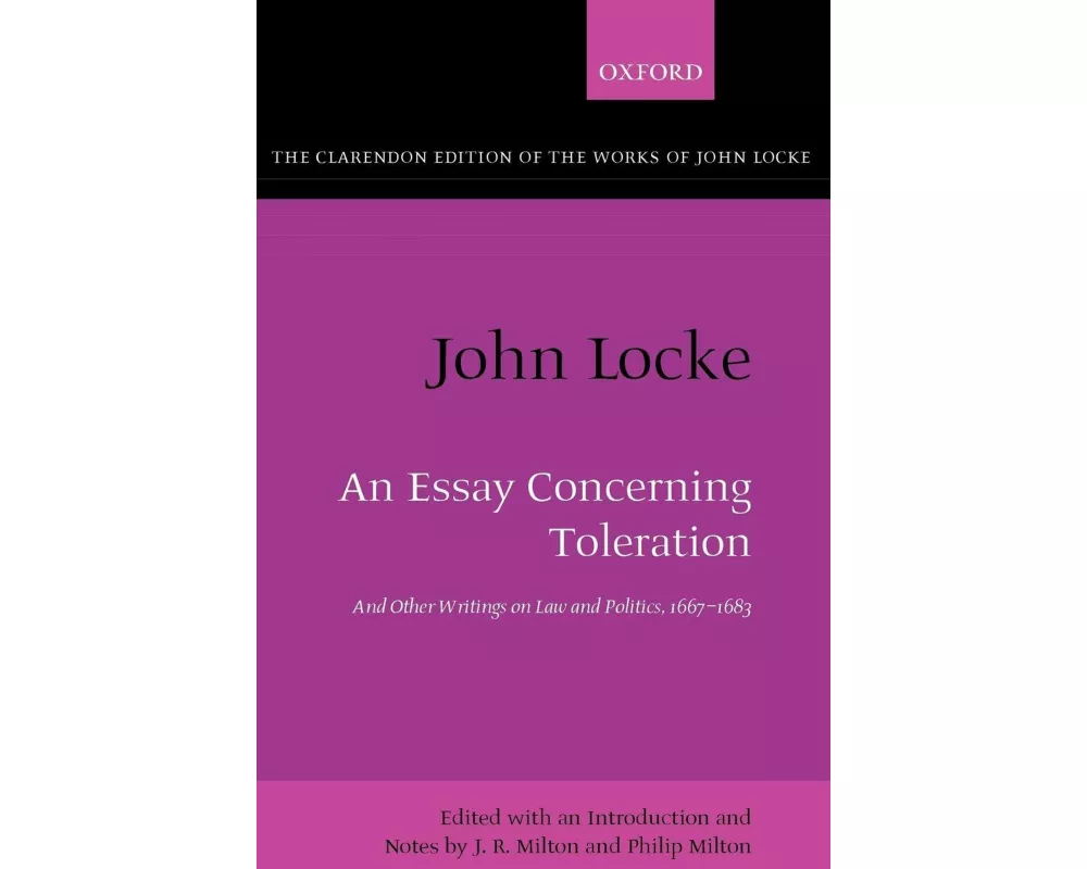John Locke: An Essay concerning Toleration