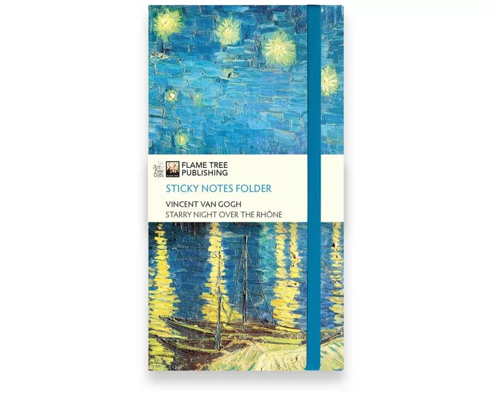 Vincent van Gogh: Starry Night over the Rhône Flame Tree Sticky Notes Folder