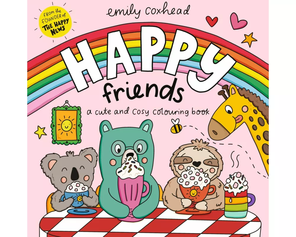 Happy Friends: A Cute and Cosy Colouring Book