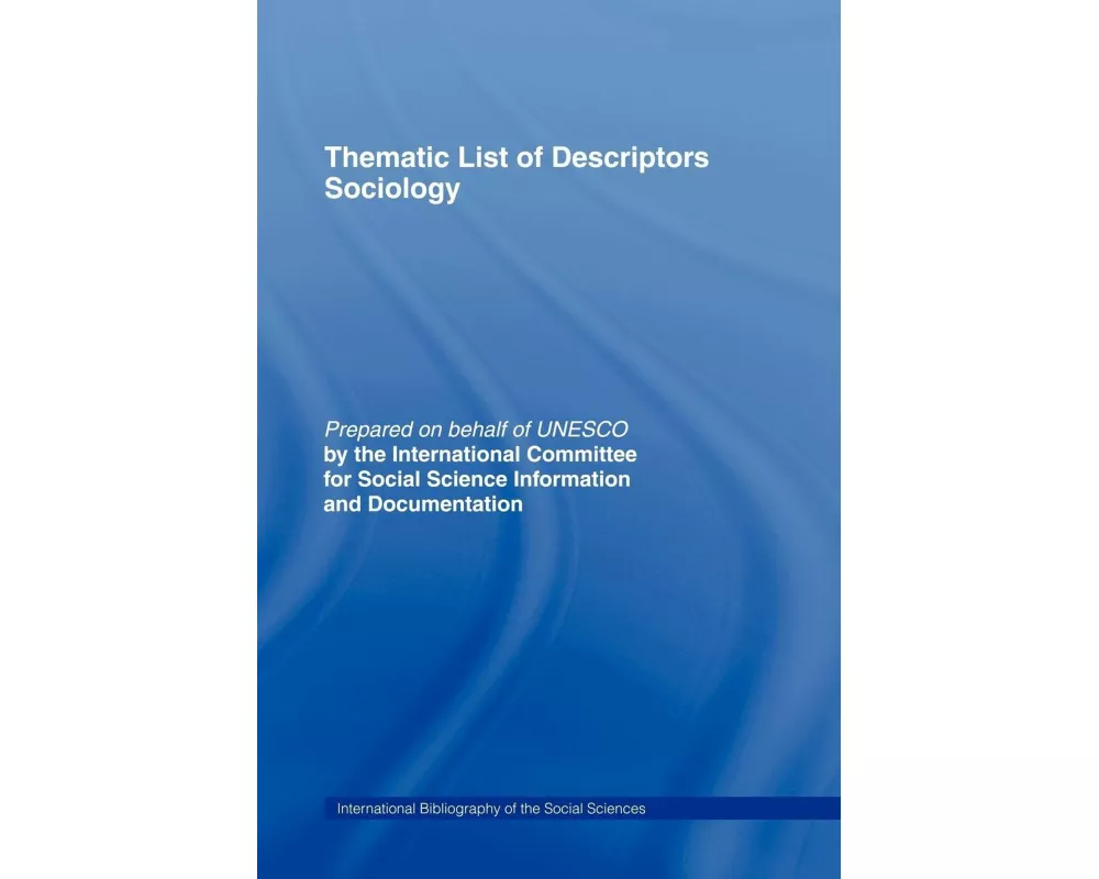 Thematic List of Descriptors - Sociology