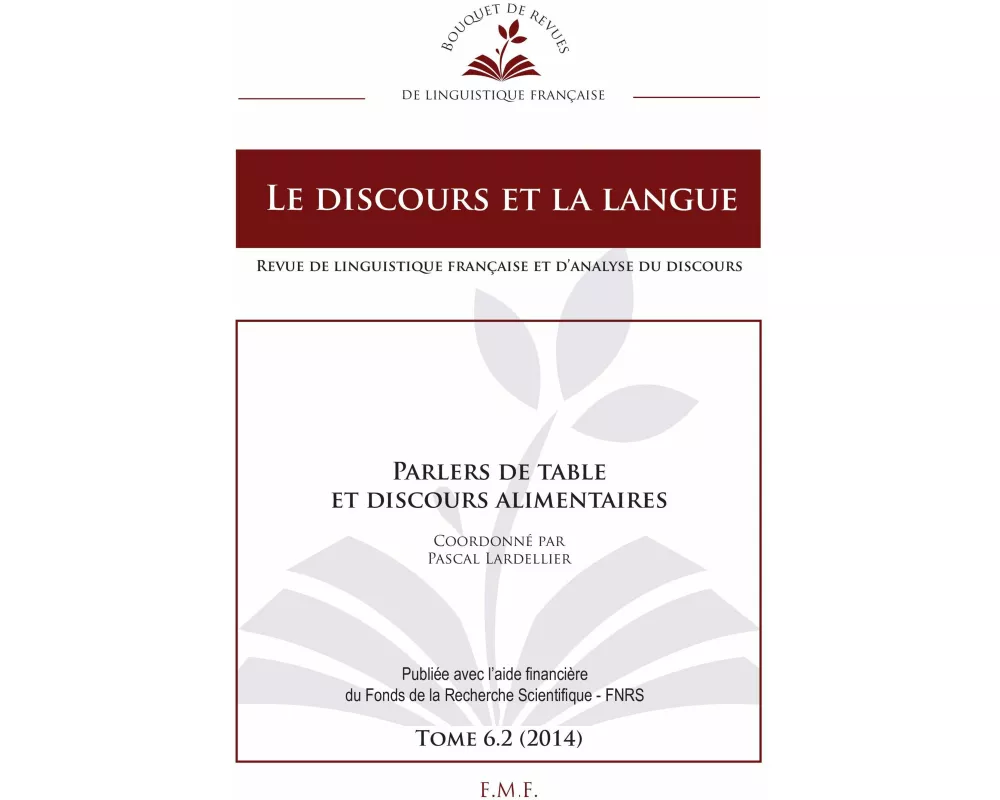 Parlers de table et discours alimentaires