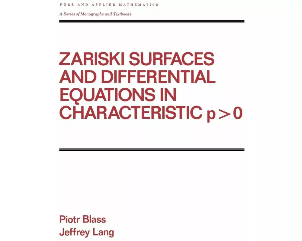 Zariski Surfaces and Differential Equations in Characteristic P < O