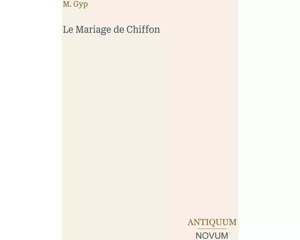 Le Mariage de Chiffon