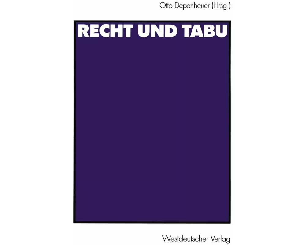 Recht und Tabu