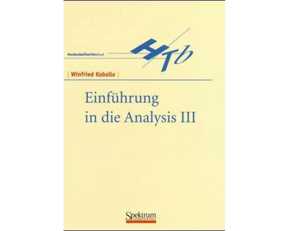 Einführung in die Analysis III