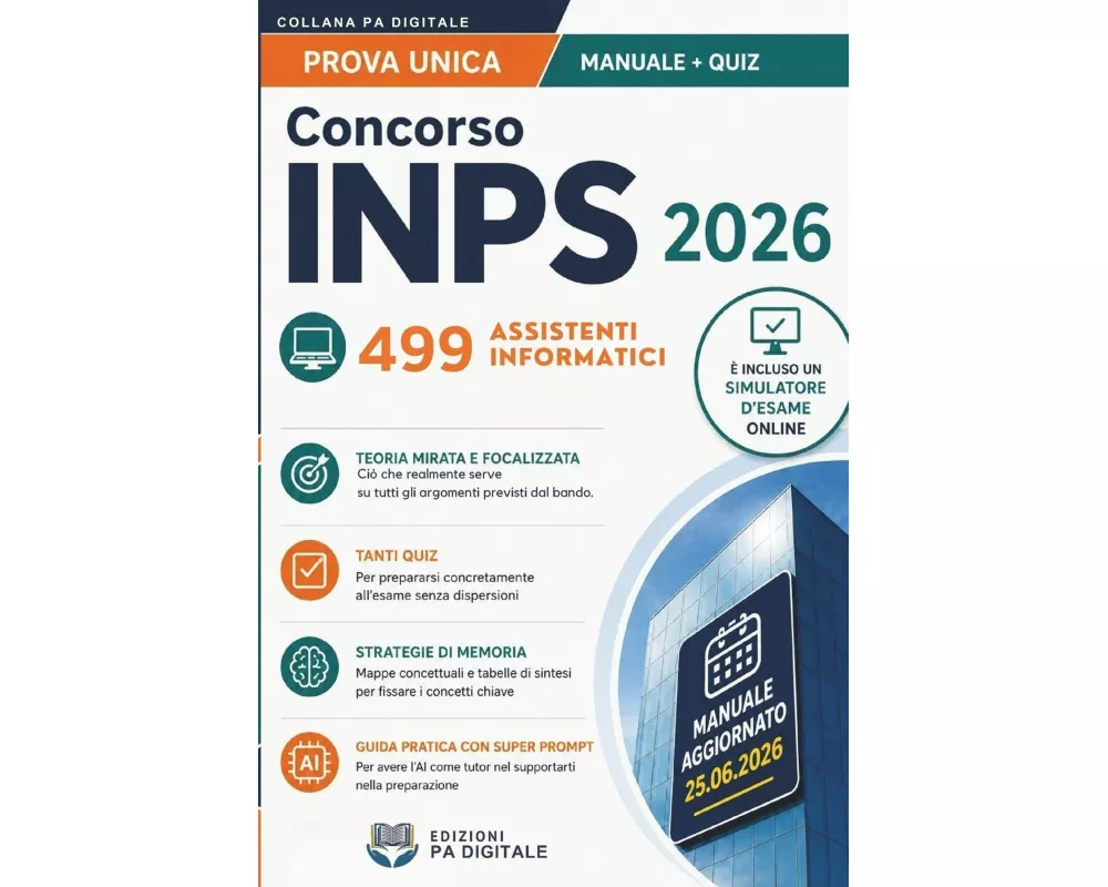 Concorso INPS 2026 Assistenti Informatici