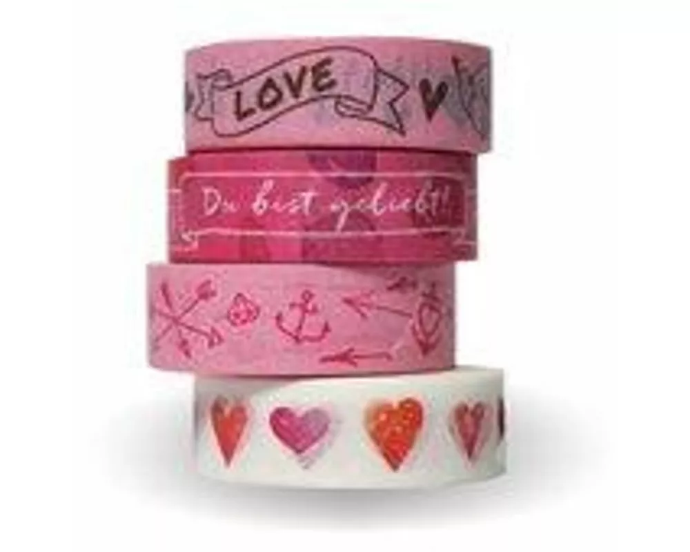 Washi Tapes Set rosa "Du bist geliebt"