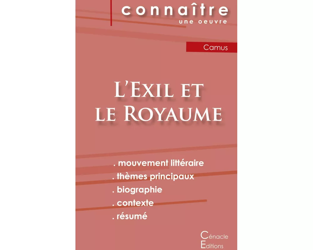 Fiche de lecture L'Exil et le Royaume (Analyse littéraire de référence et résumé complet)
