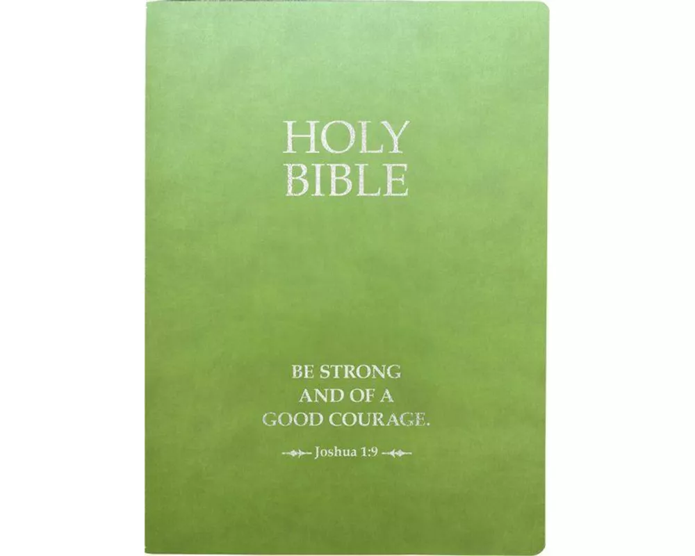 KJV Holy Bible, Be Strong and Courageous Life Verse Edition, Large Print, Olive Ultrasoft