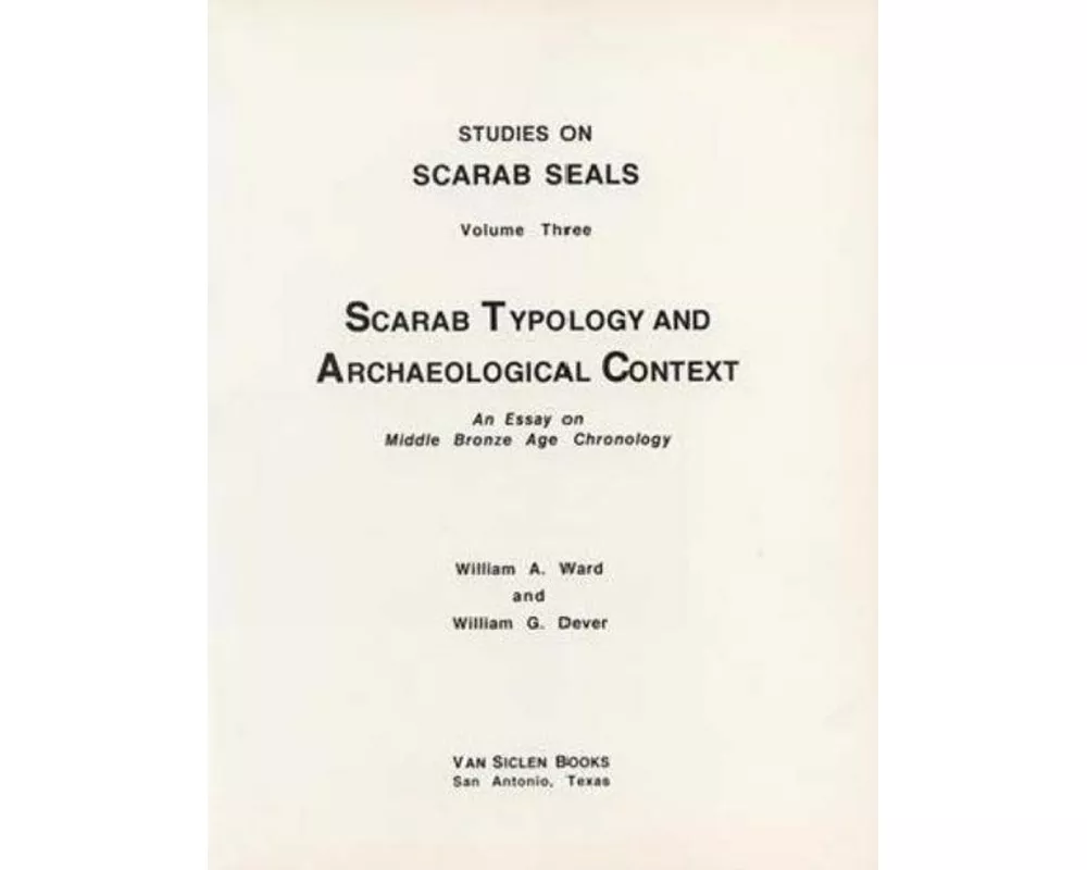 Scarab Typology and Archaeological Context