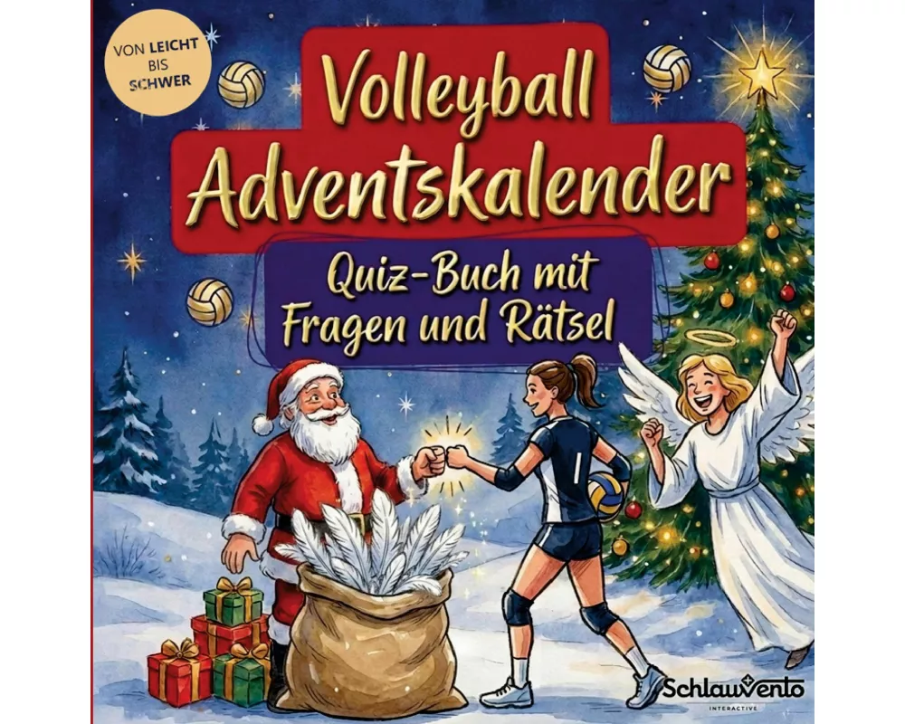 Volleyball-Adventskalender: Quiz-Buch mit Fragen und Rätsel