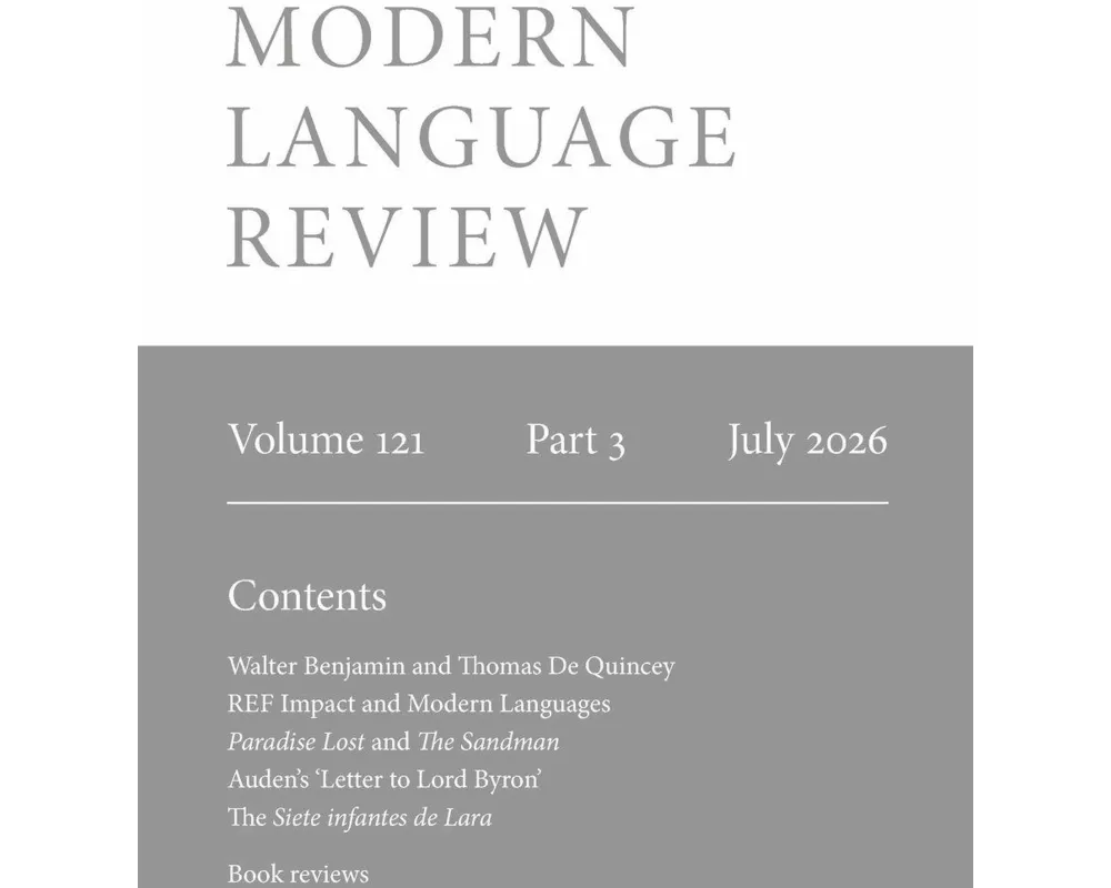 Modern Language Review (121.3) July 2026