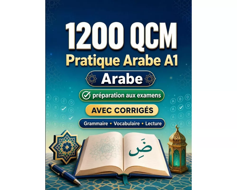 1200 questions à choix multiples (QCM) pour la pratique du Arabe niveau A1