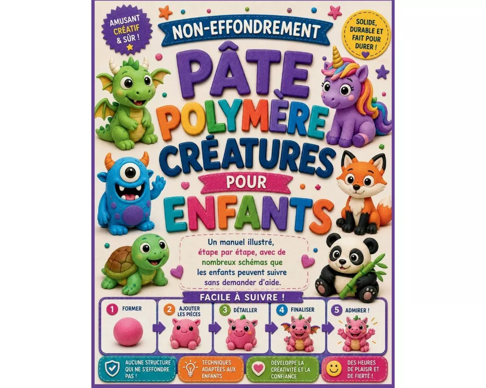 Non-effondrement PÂte PolymÈre CrÉatures Pour Enfants